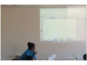 Delivering and ICT session at The Youth IT Space, Downham. Photo: D Lloyd.